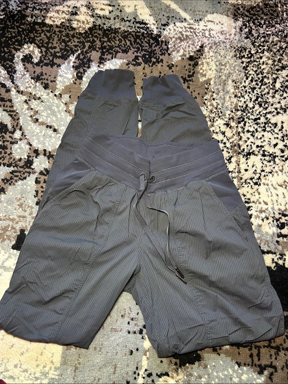lululemon athletica Charcoal Ribbed Track Joggers — Dark Gray